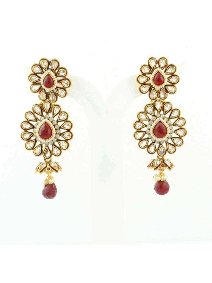 checkered_polki-earring-ERCK10550RBHG