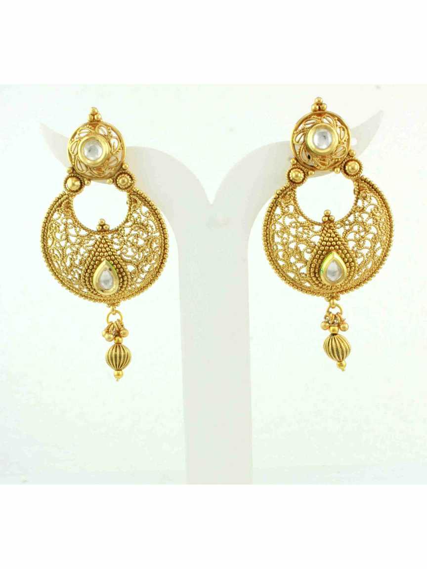 EARRING in CHECKERED POLKI Style | Design - 10592