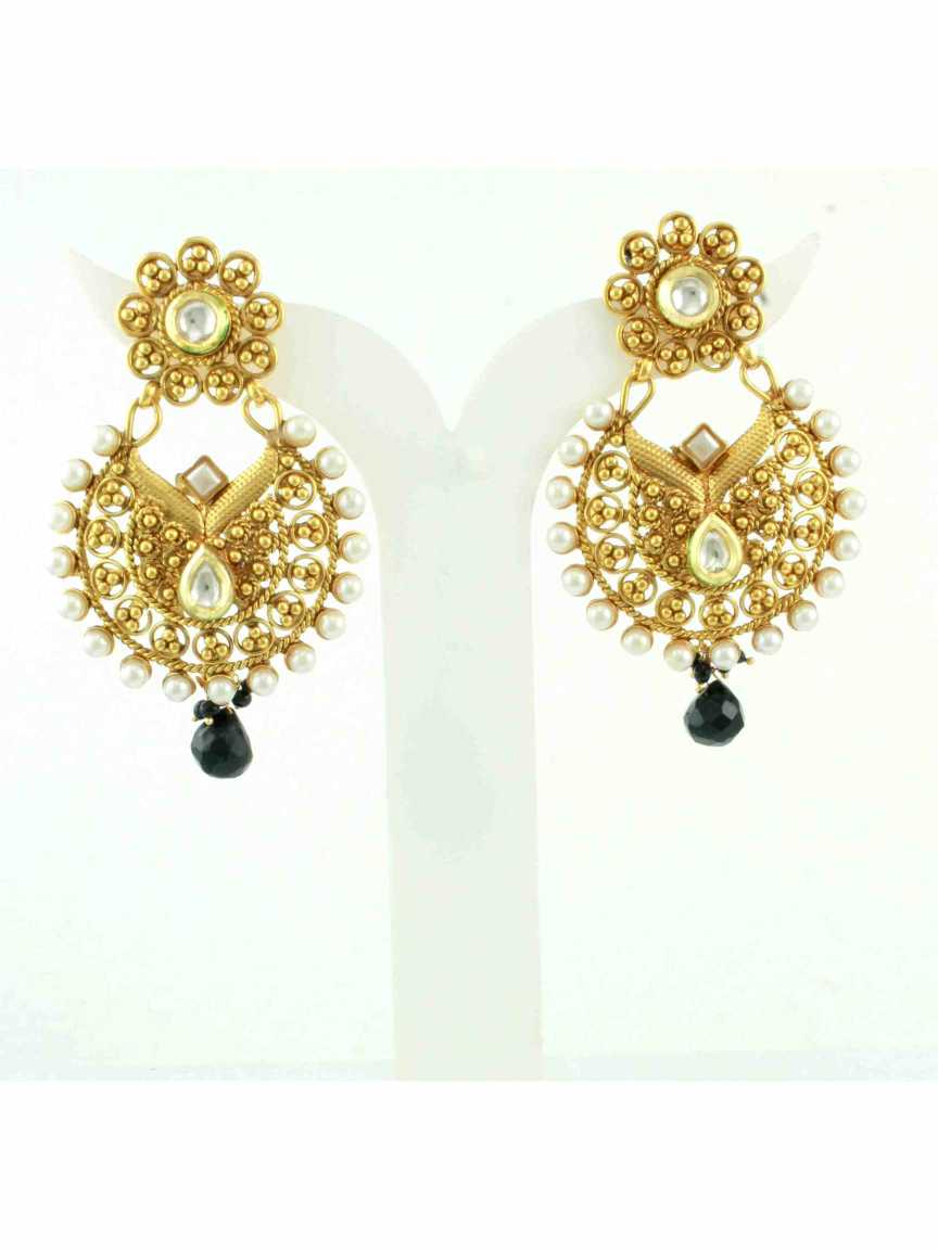 checkered_polki-earring-ERCK10602BKHG