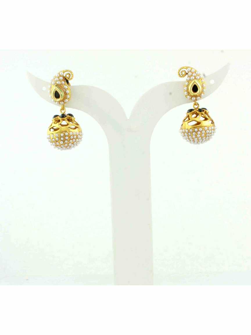 EARRING in CHECKERED POLKI Style | Design - 10614