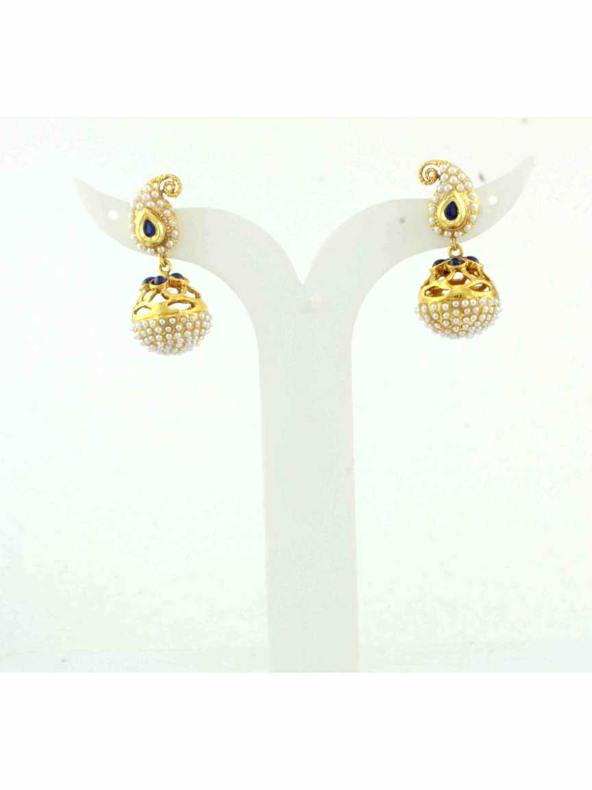 checkered_polki-earring-ERCK10614BLHG