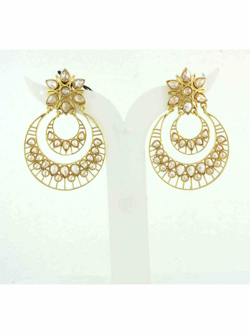 EARRING in CHECKERED POLKI Style | Design - 10620