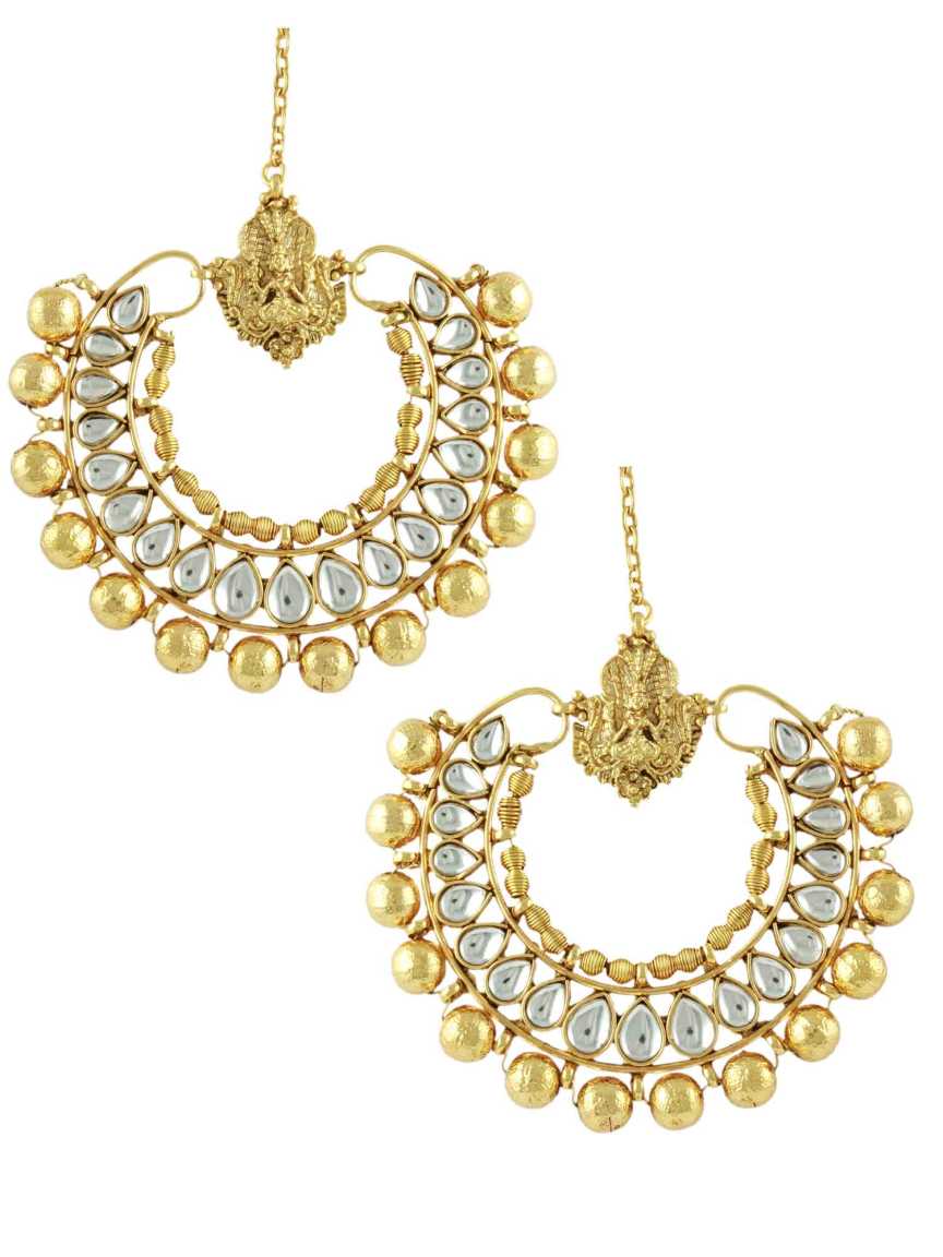 EARRING in CHECKERED POLKI Style | Design - 10655