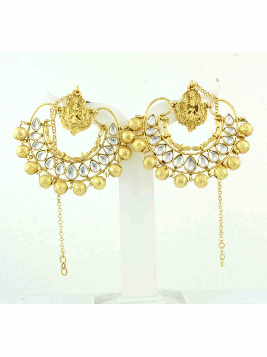 EARRING in CHECKERED POLKI Style | Design - 10656