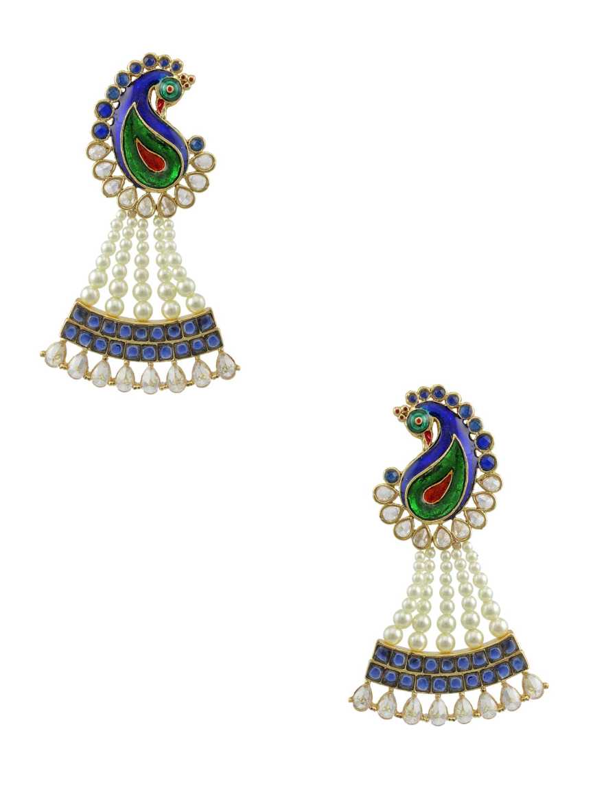 checkered_polki-earring-ERCK10830BLHG