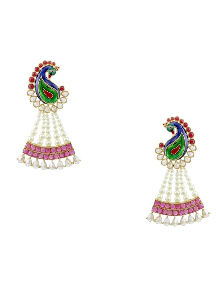checkered_polki-earring-ERCK10830RBHG