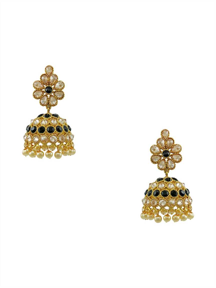 checkered_polki-earring-ERCK11613BKHG