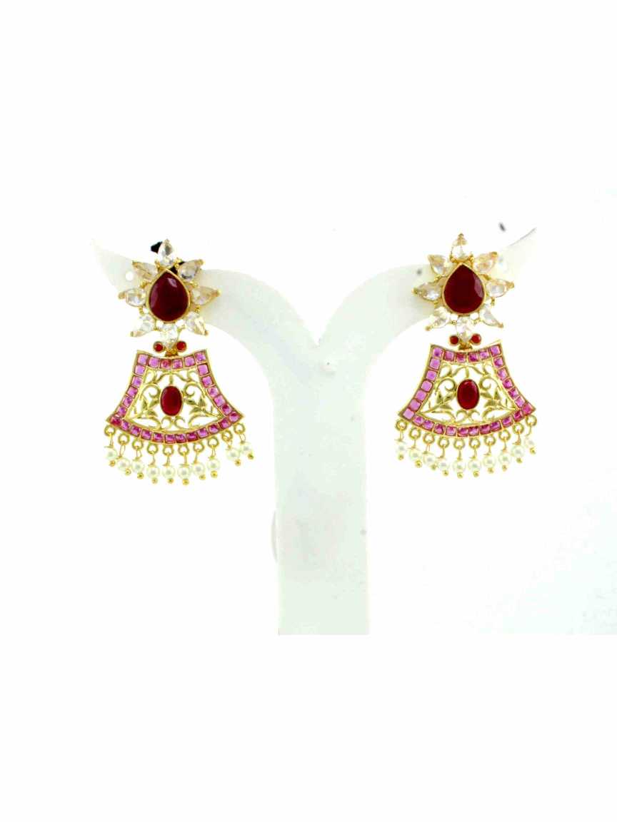 checkered_polki-earring-ERCK11800RBHG