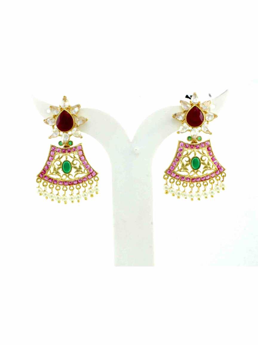 checkered_polki-earring-ERCK11800REHG