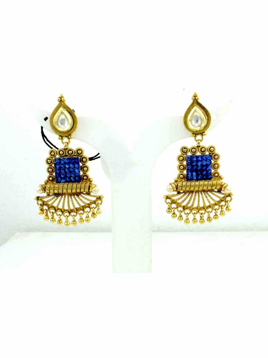 checkered_polki-earring-ERCK12236BLHG