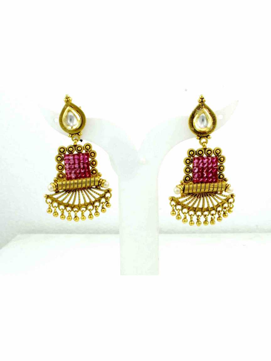 checkered_polki-earring-ERCK12236RBHG