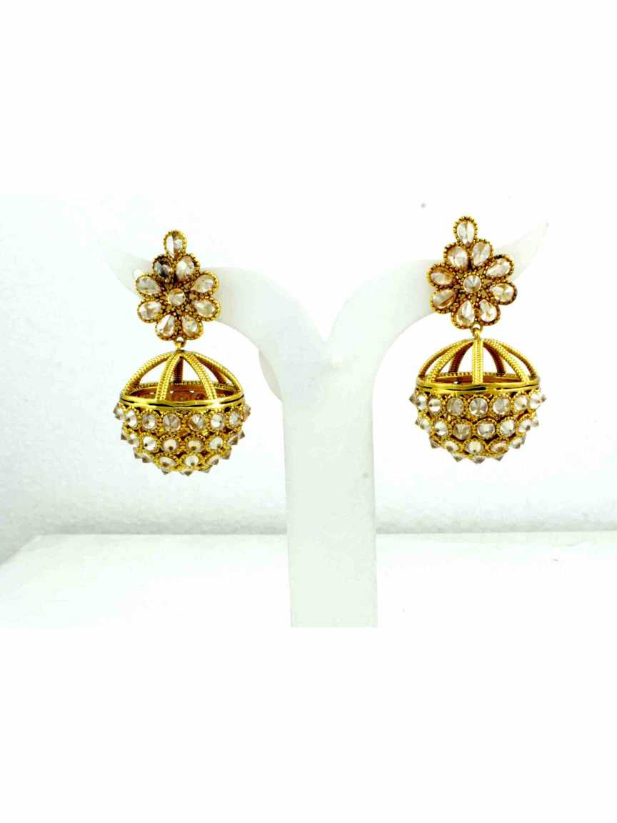 EARRING in CHECKERED POLKI Style | Design - 12242