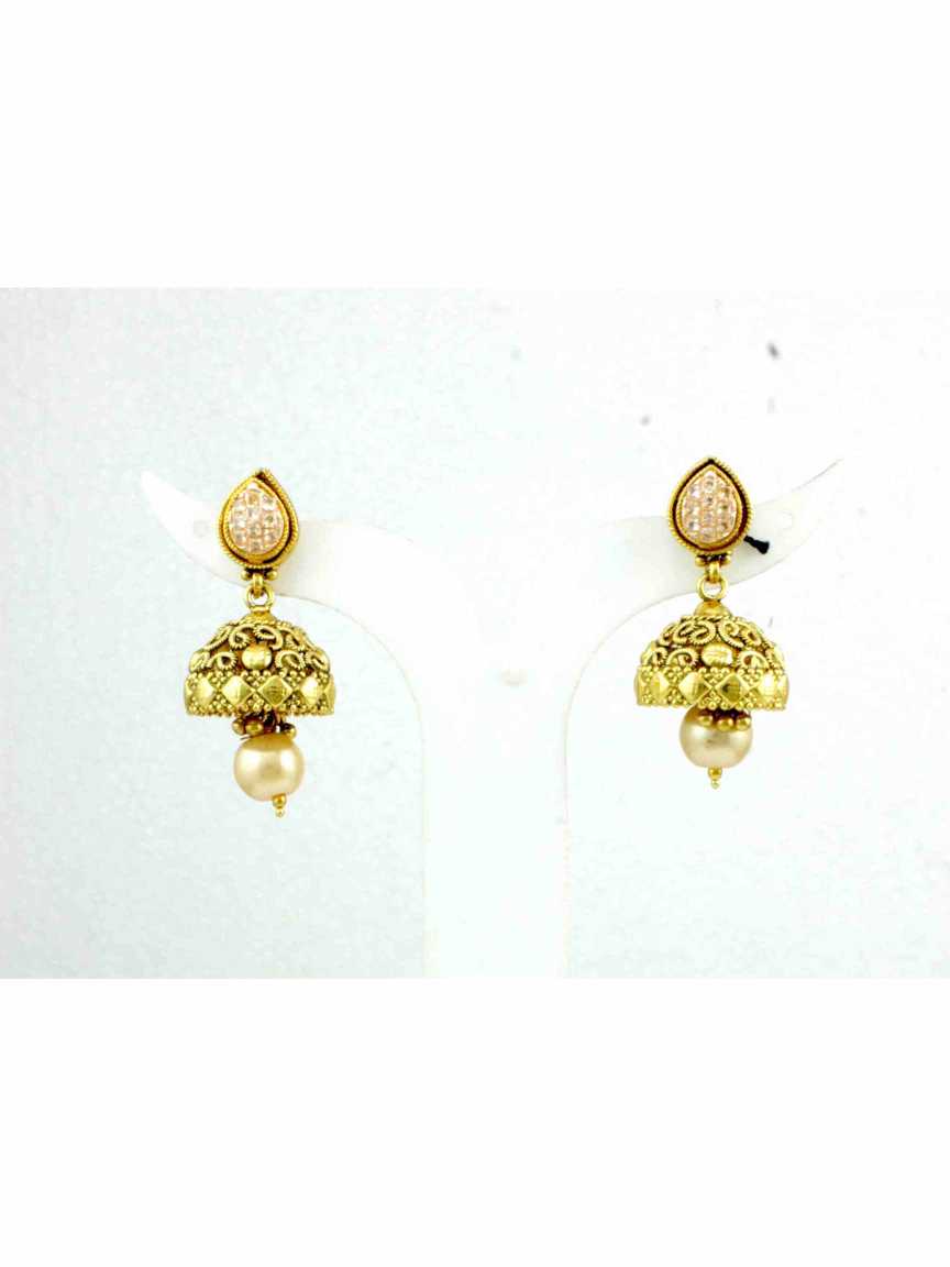 EARRING in CHECKERED POLKI Style | Design - 12266
