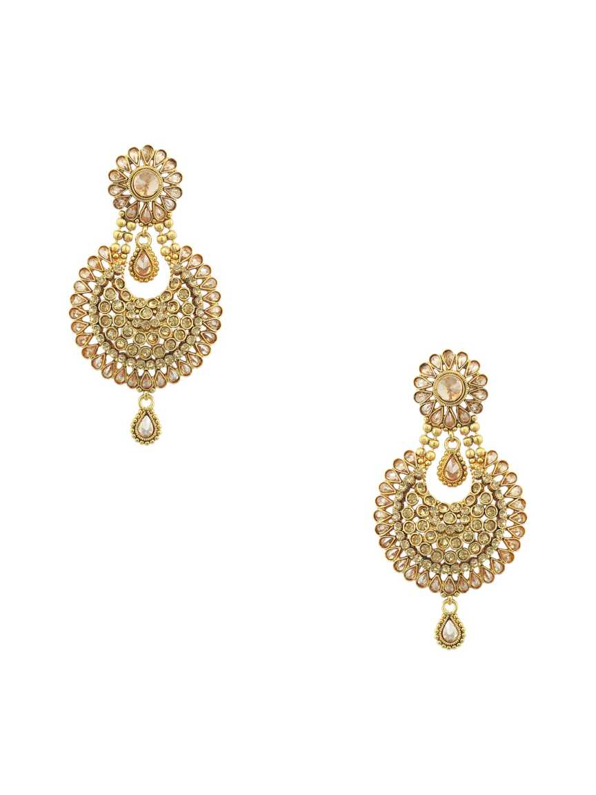 EARRING in CHECKERED POLKI Style | Design - 12523