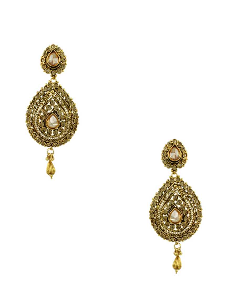 EARRING in CHECKERED POLKI Style | Design - 12546