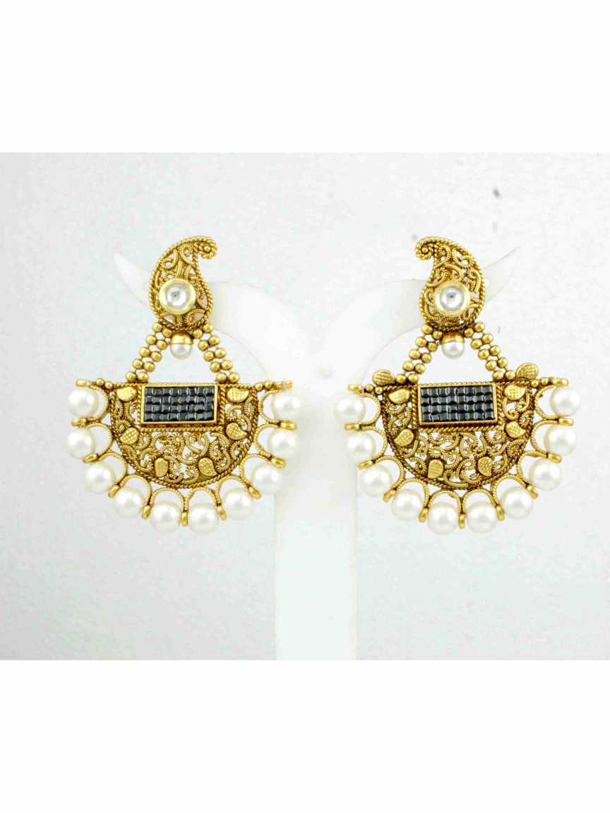 EARRING in CHECKERED POLKI Style | Design - 12711