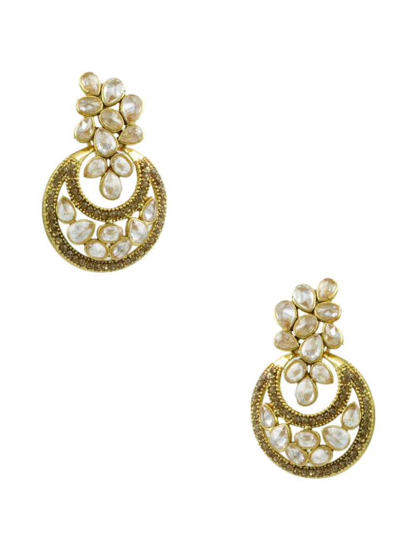 EARRING in CHECKERED POLKI Style | Design - 12726