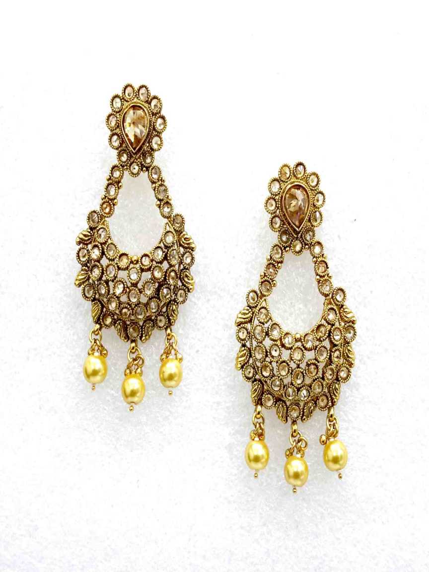 EARRING in CHECKERED POLKI Style | Design - 13208