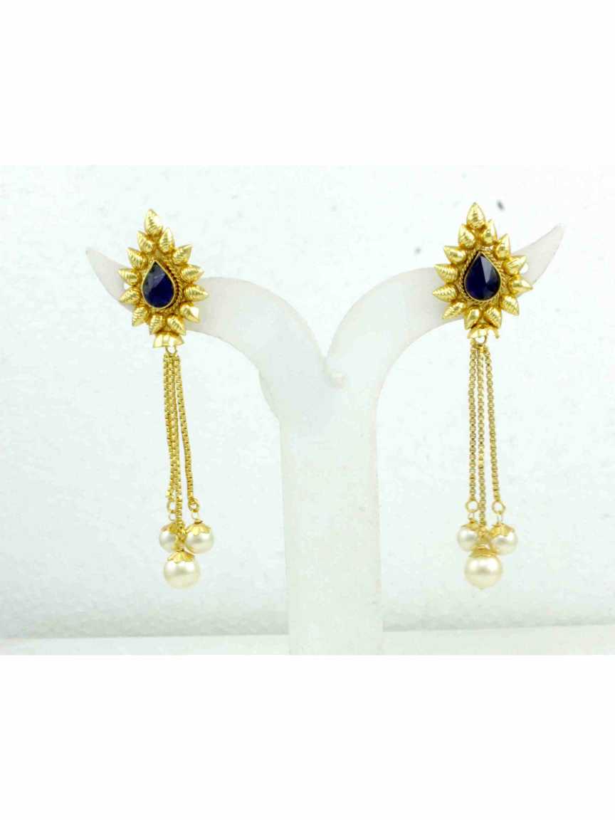 checkered_polki-earring-ERCK13213BLHG