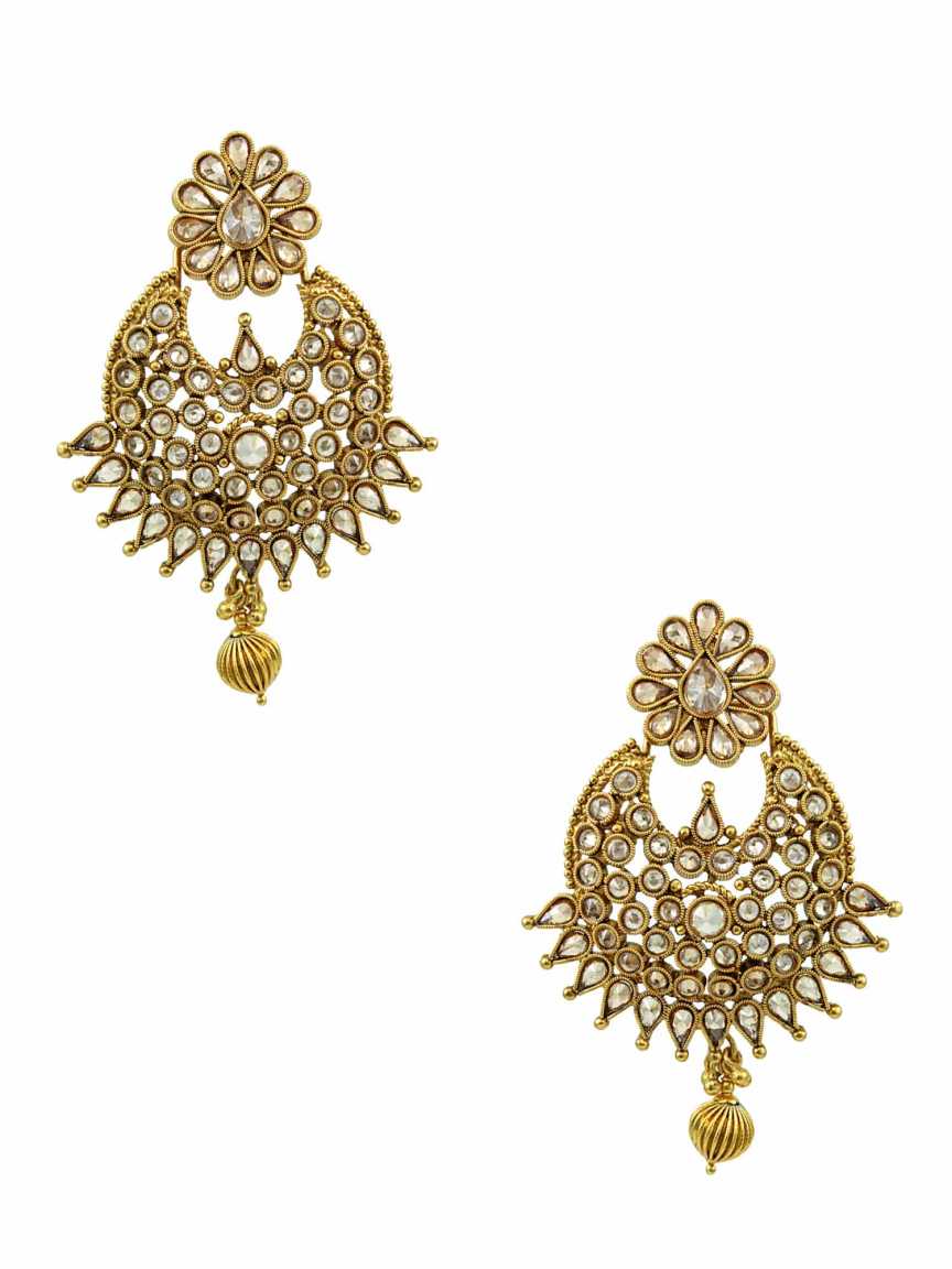 EARRING in CHECKERED POLKI Style | Design - 13276
