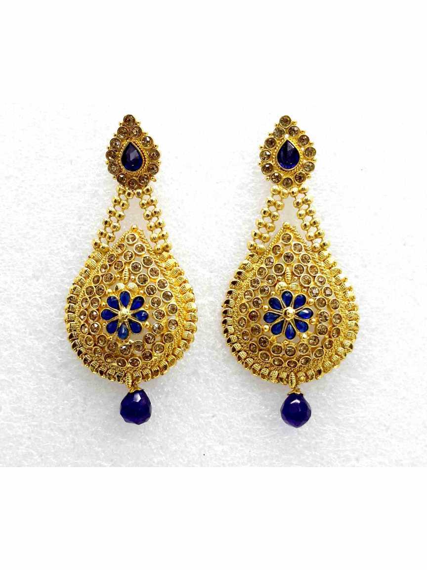 EARRING in CHECKERED POLKI Style | Design - 13393