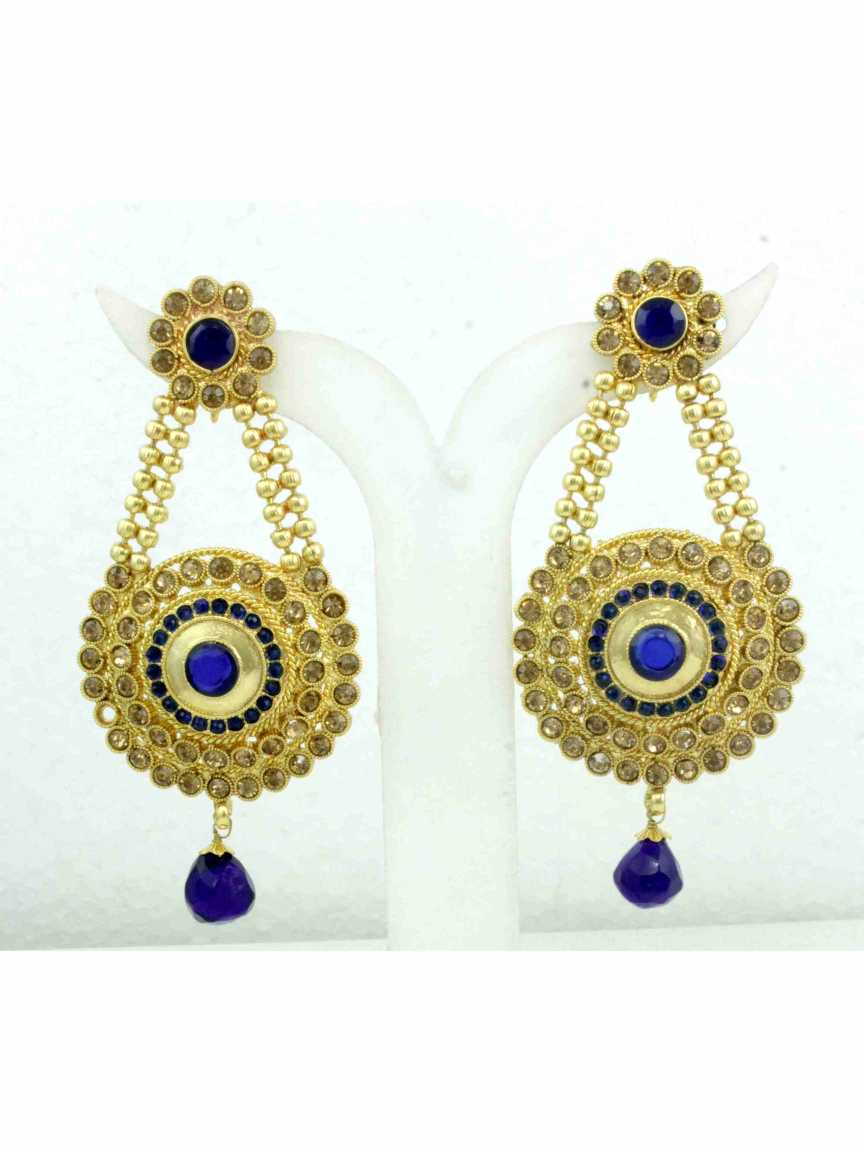 EARRING in CHECKERED POLKI Style | Design - 13463