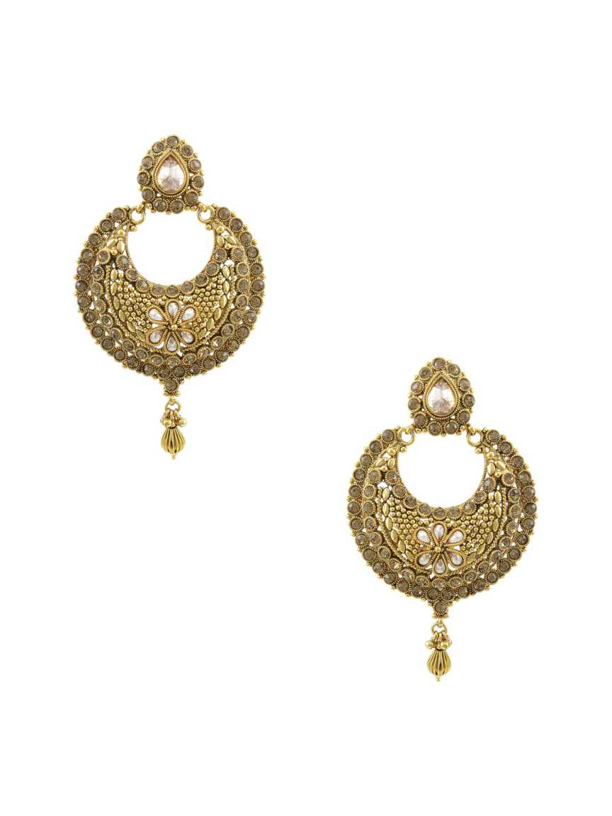 EARRING in CHECKERED POLKI Style | Design - 13510