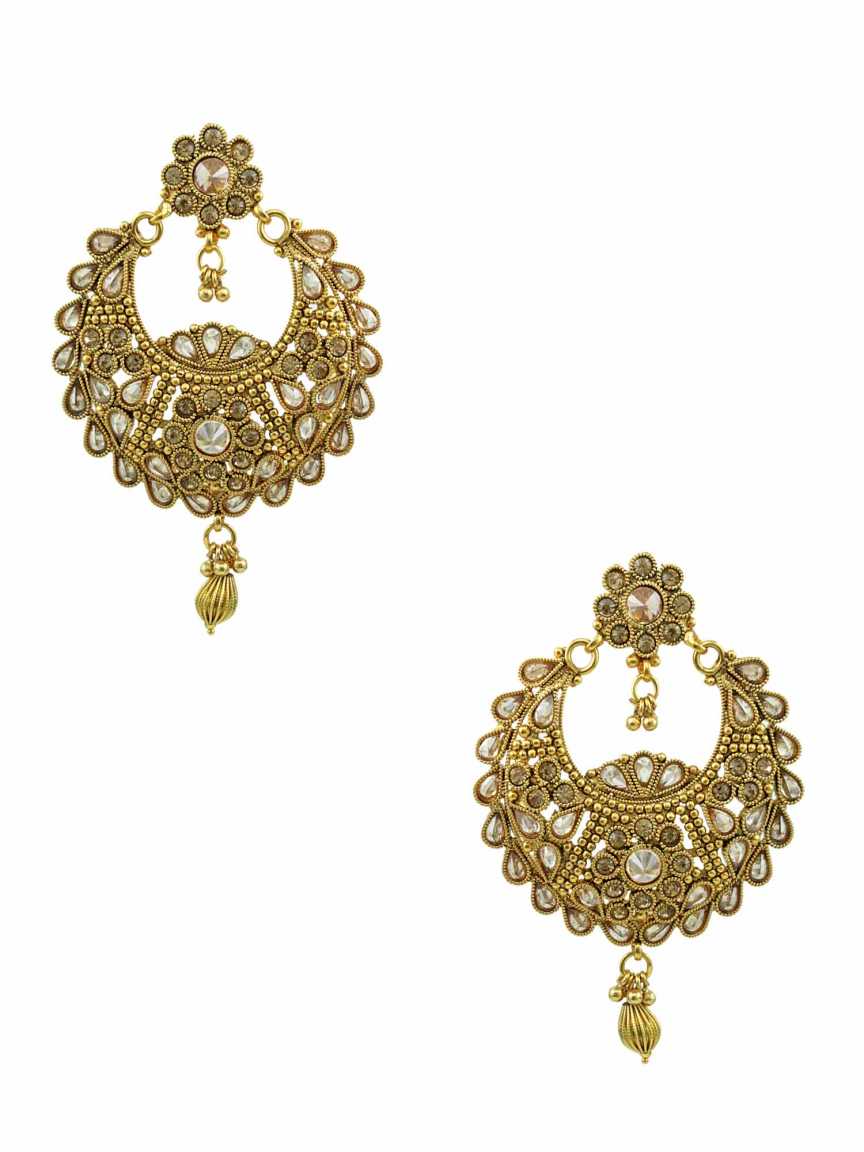 EARRING in CHECKERED POLKI Style | Design - 13511