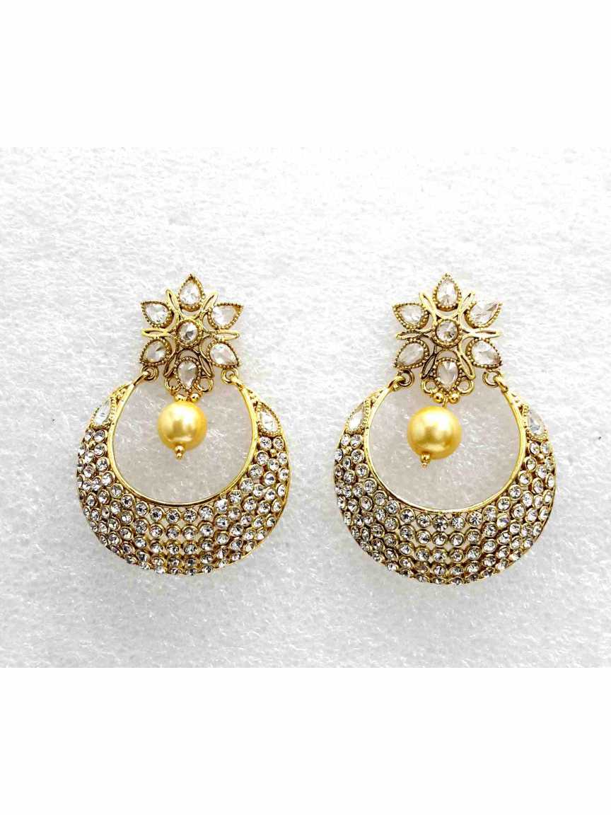 EARRING in CHECKERED POLKI Style | Design - 13522