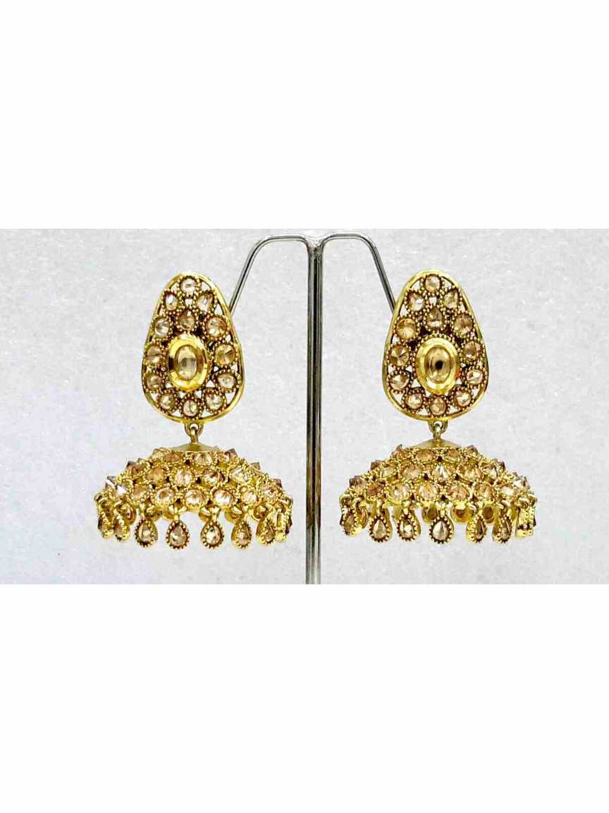 EARRING in CHECKERED POLKI Style | Design - 13557