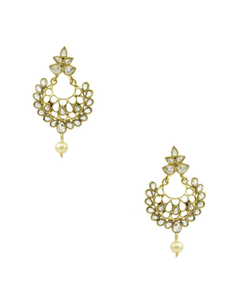 EARRING in CHECKERED POLKI Style | Design - 13566