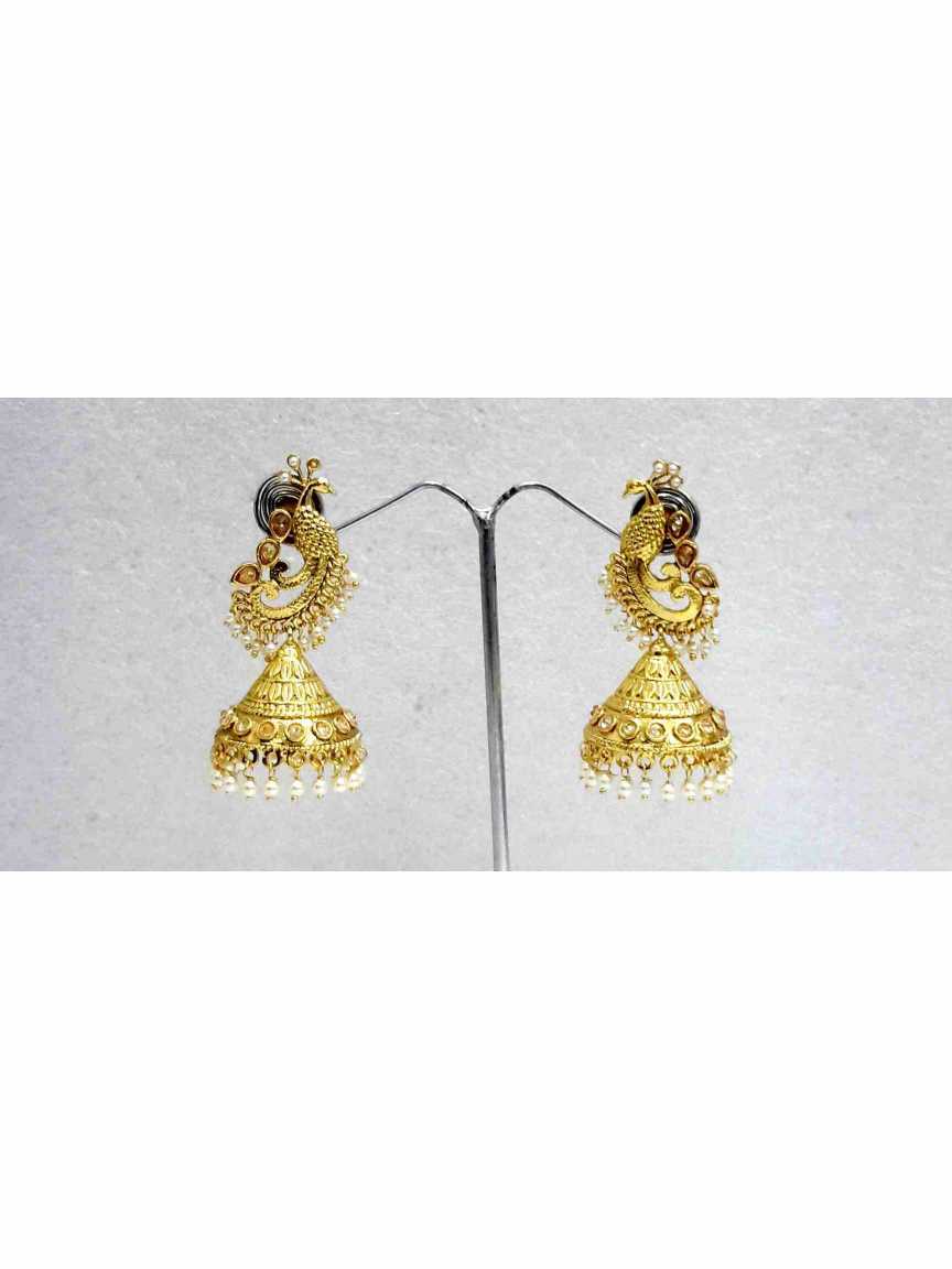 EARRING in CHECKERED POLKI Style | Design - 13634