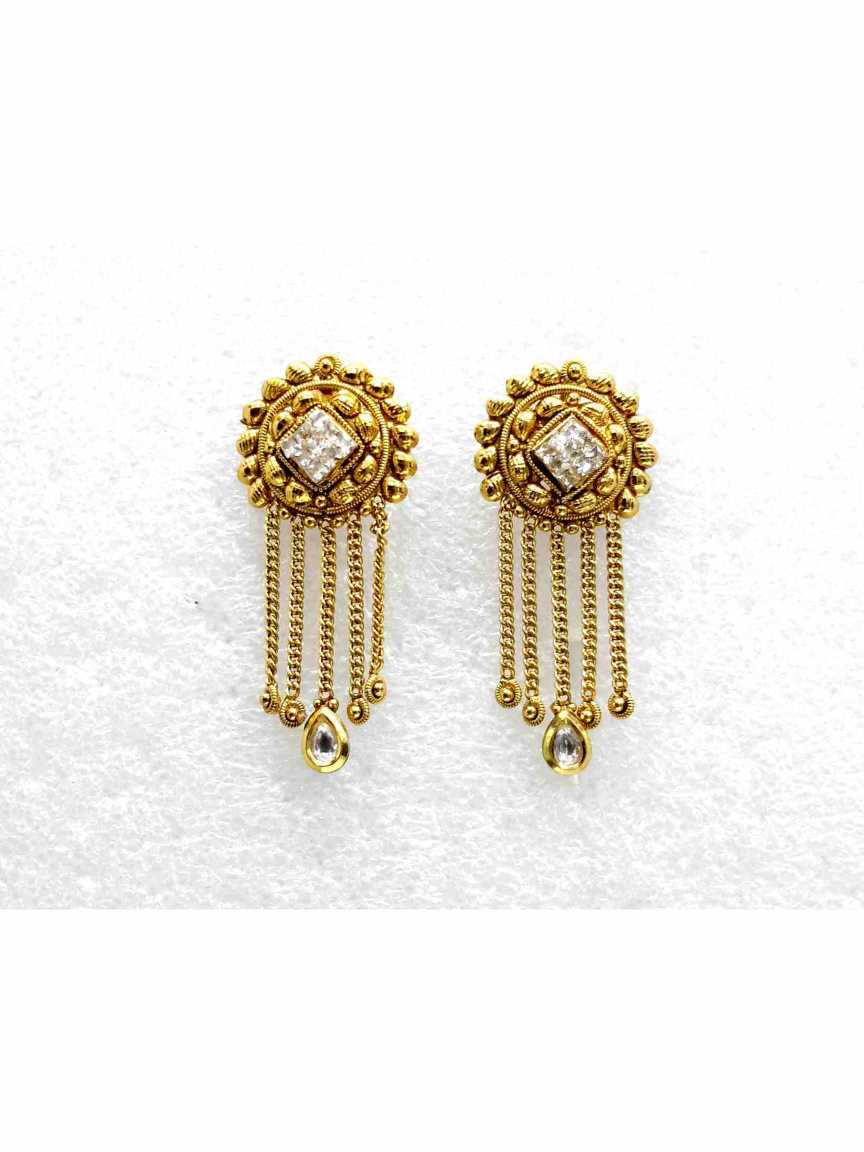 EARRING in CHECKERED POLKI Style | Design - 13653