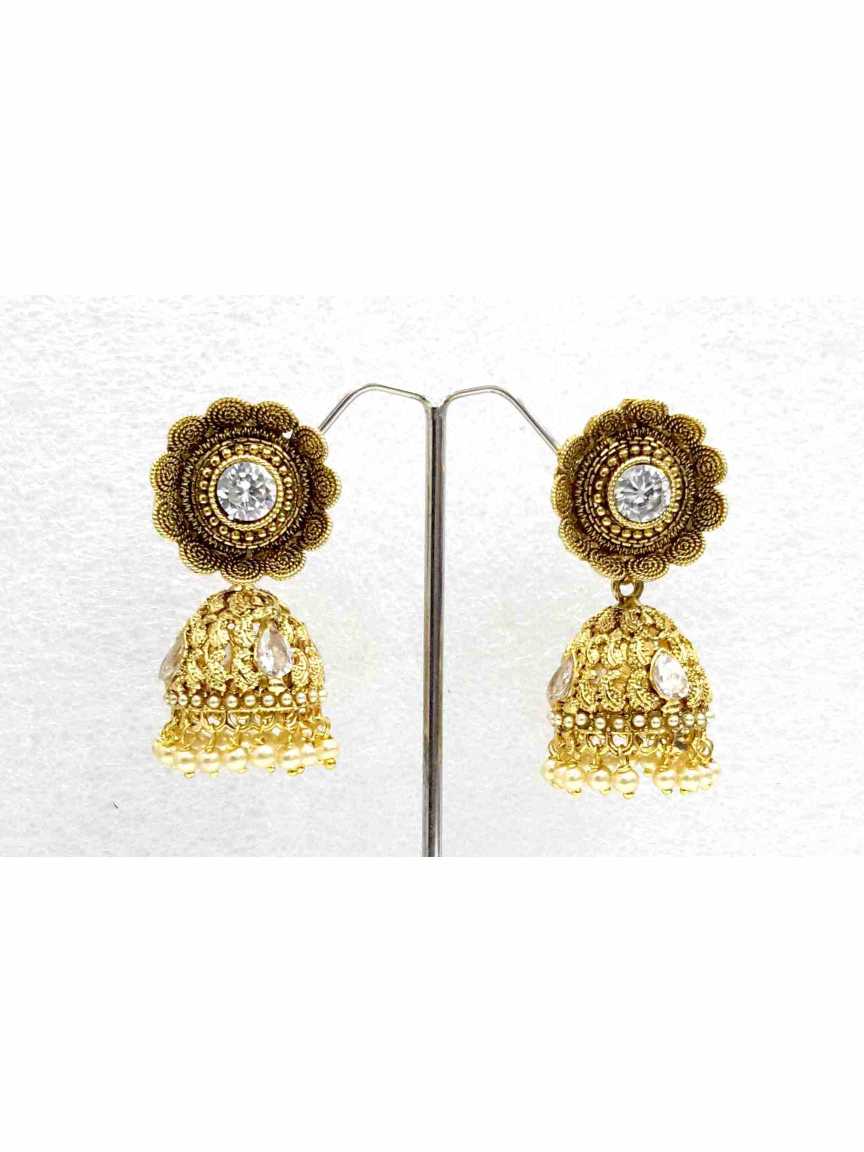 EARRING in CHECKERED POLKI Style | Design - 13655