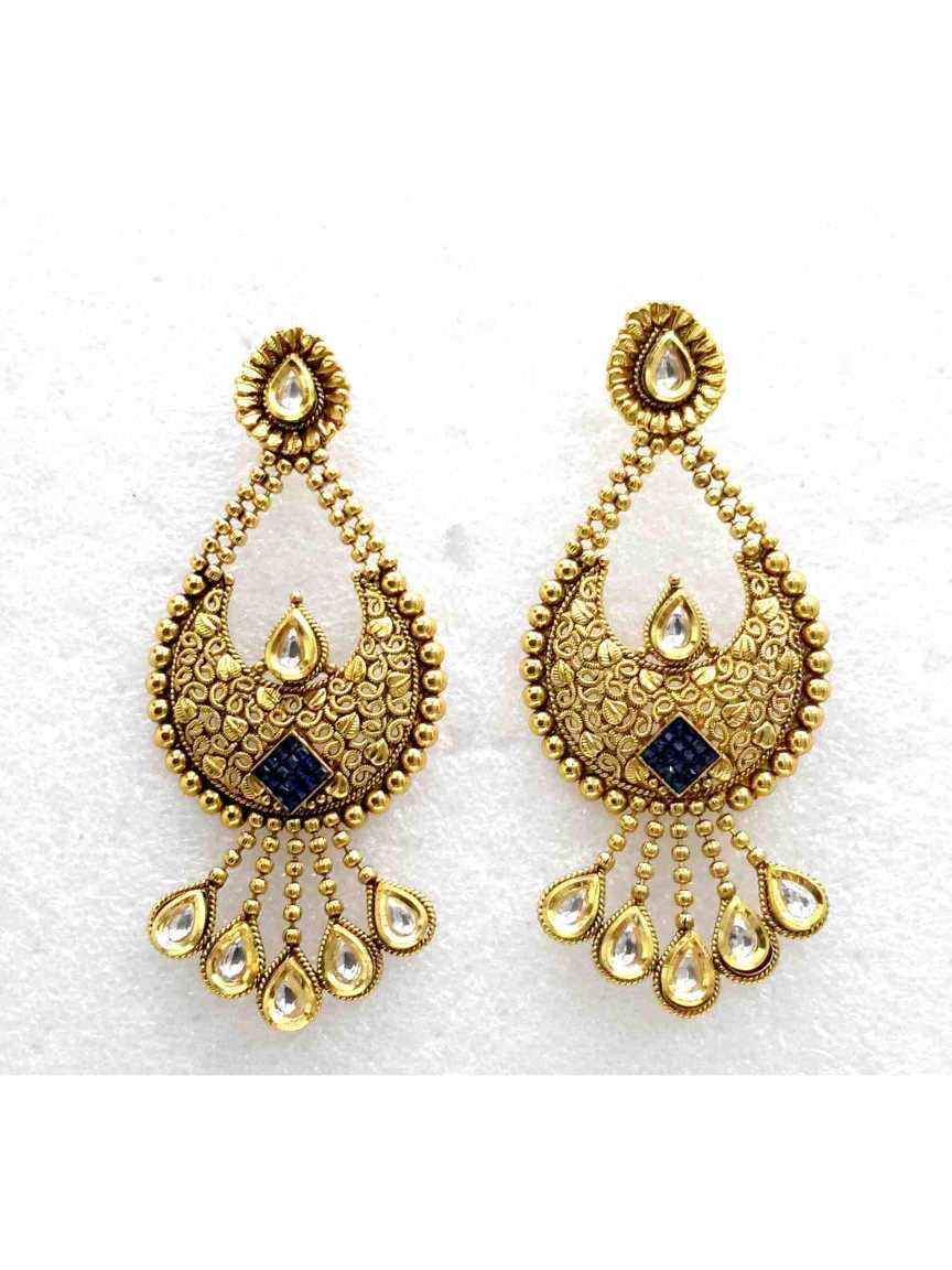 checkered_polki-earring-ERCK13710BLHG