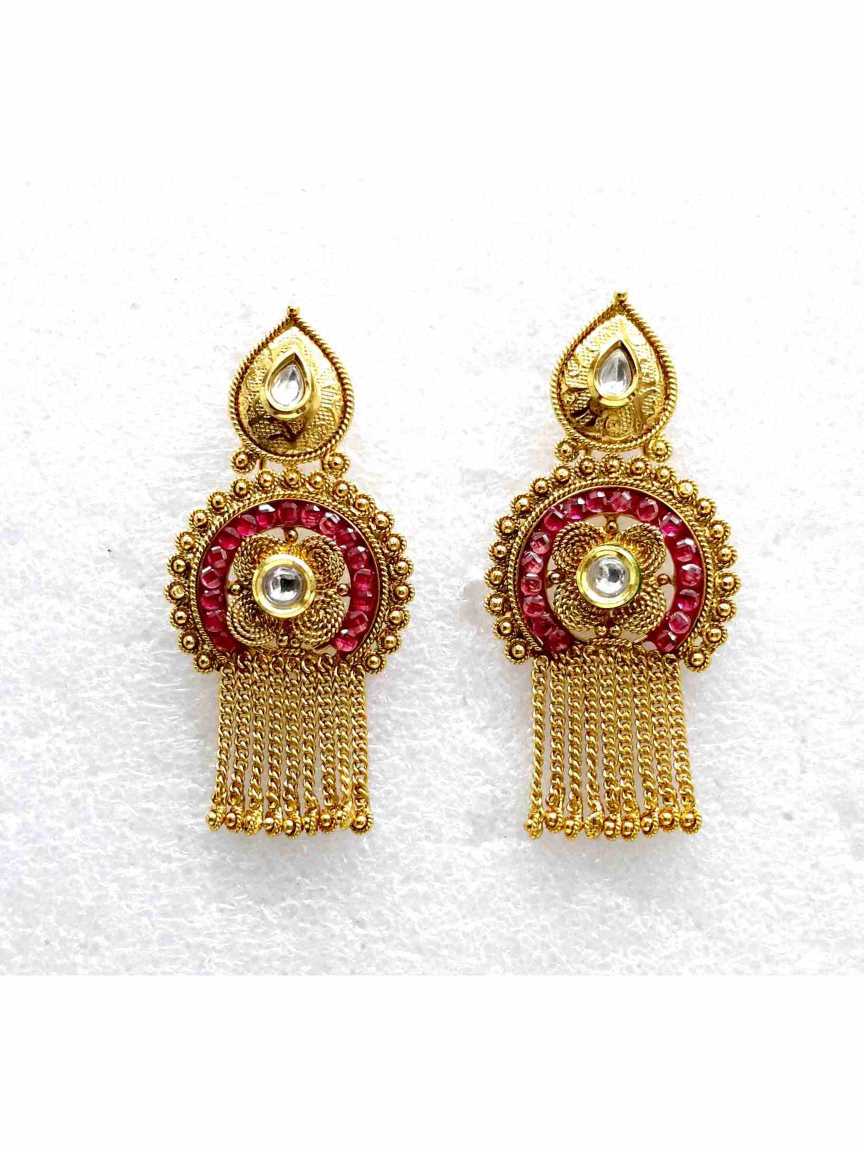 checkered_polki-earring-ERCK13711RBHG