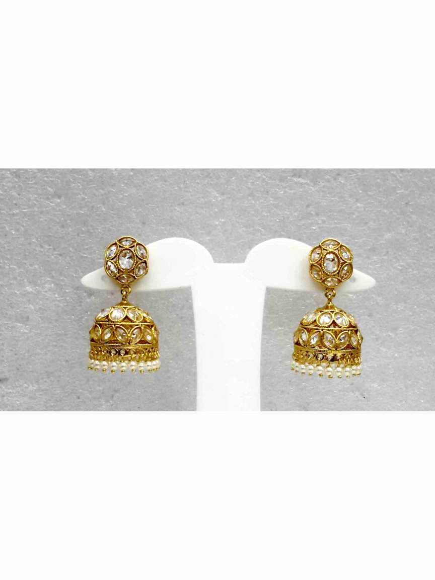 EARRING in CHECKERED POLKI Style | Design - 13713