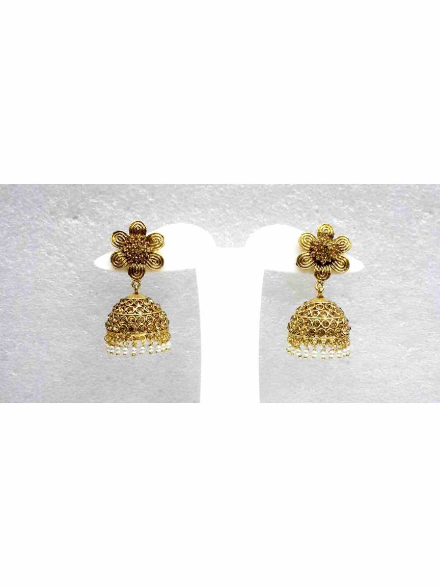 EARRING in CHECKERED POLKI Style | Design - 13760