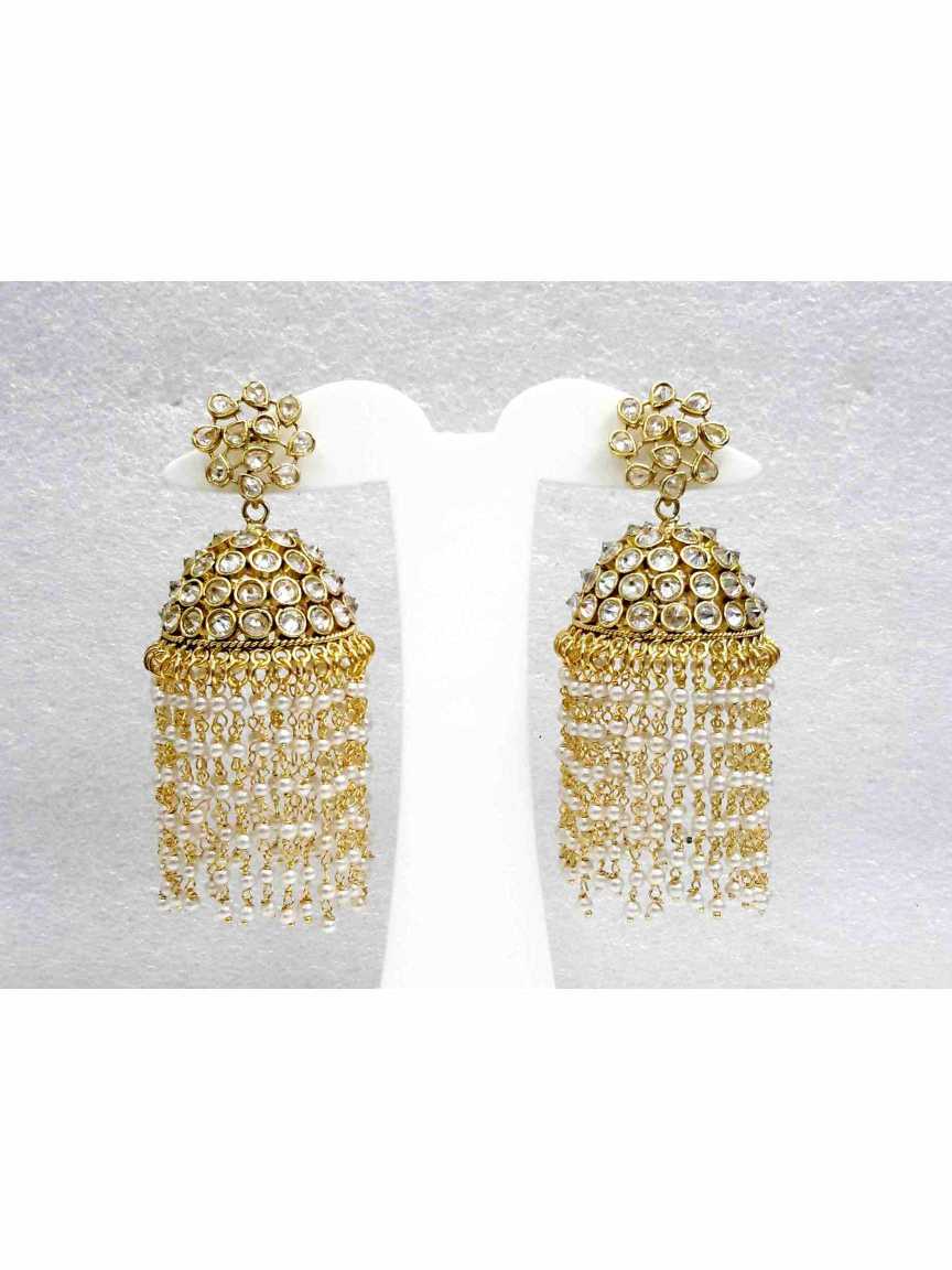 EARRING in CHECKERED POLKI Style | Design - 13769