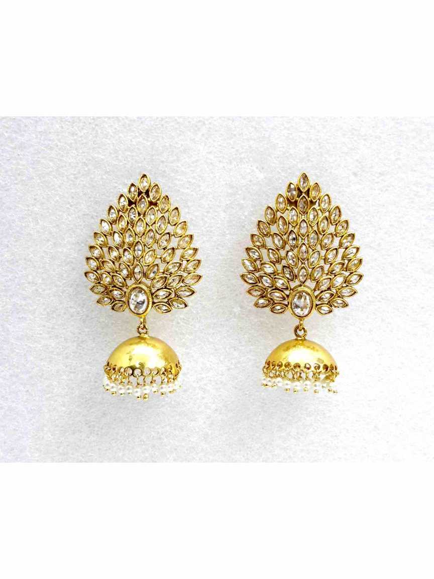 EARRING in CHECKERED POLKI Style | Design - 13790