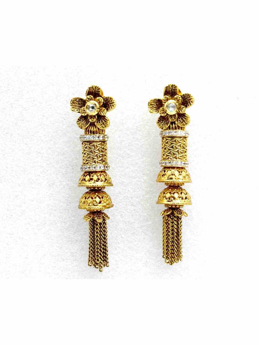 EARRING in CHECKERED POLKI Style | Design - 13791