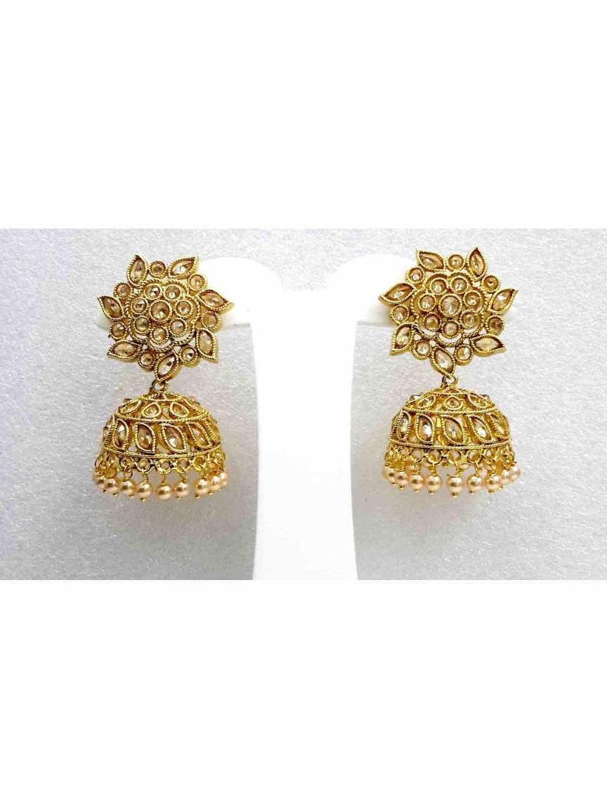 EARRING in CHECKERED POLKI Style | Design - 13808