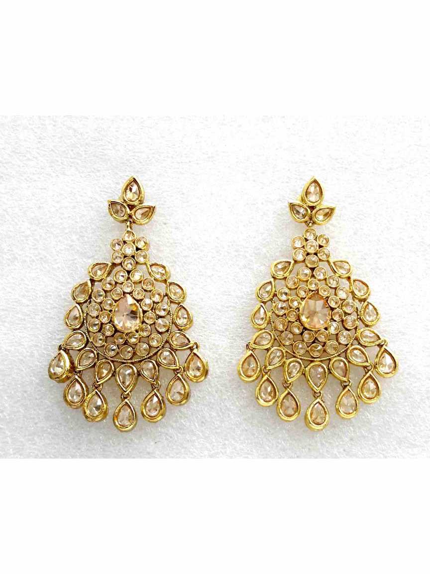EARRING in CHECKERED POLKI Style | Design - 13825
