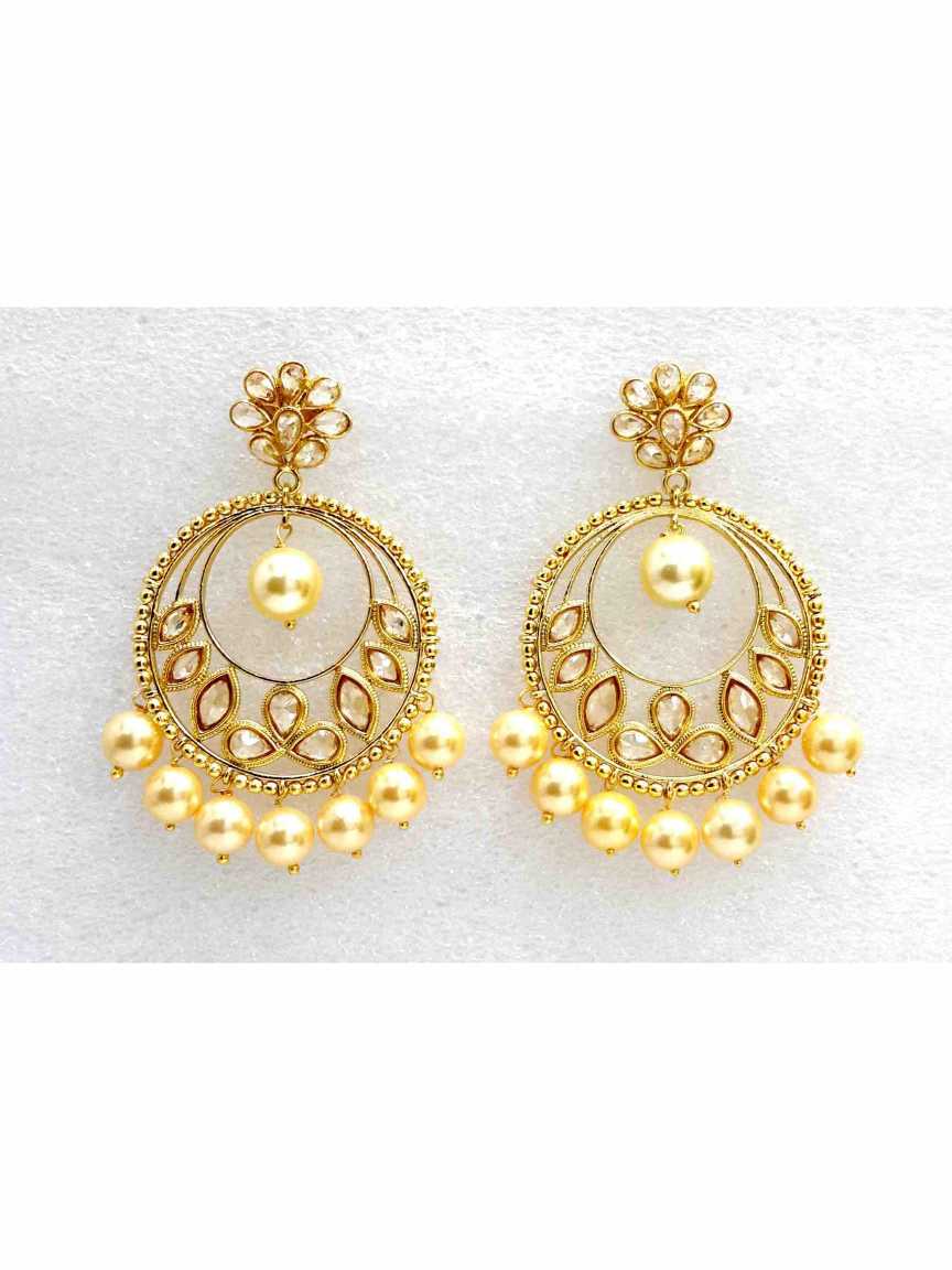 EARRING in CHECKERED POLKI Style | Design - 13856