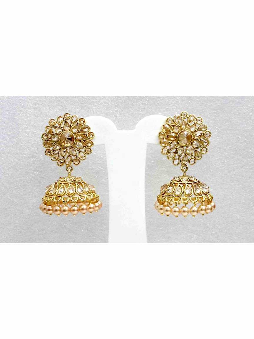 EARRING in CHECKERED POLKI Style | Design - 13875