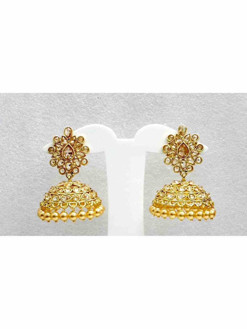 EARRING in CHECKERED POLKI Style | Design - 13876