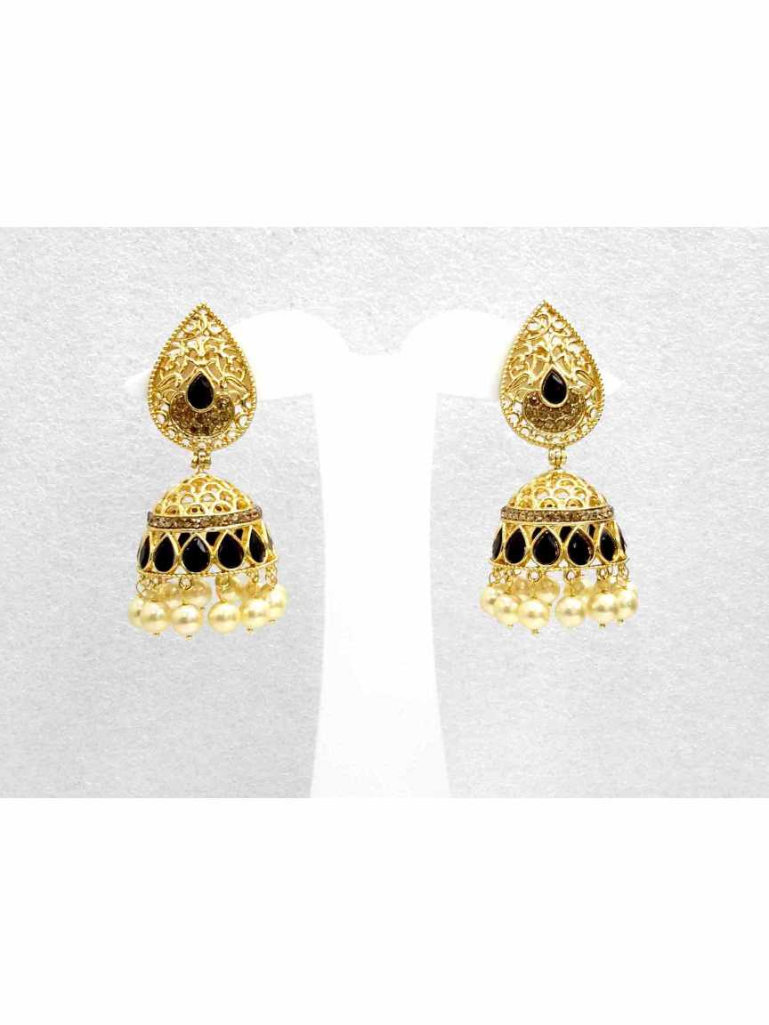 EARRING in CHECKERED POLKI Style | Design - 13894