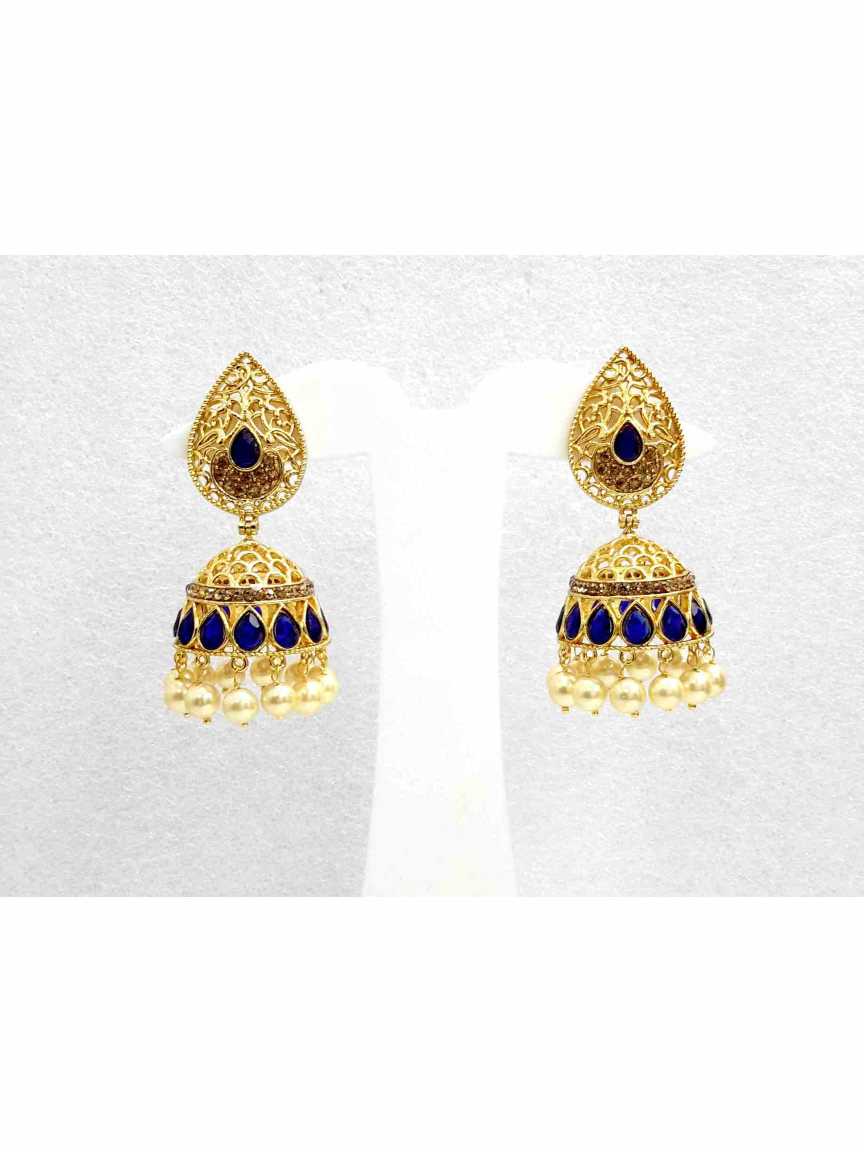 checkered_polki-earring-ERCK13894BLHG