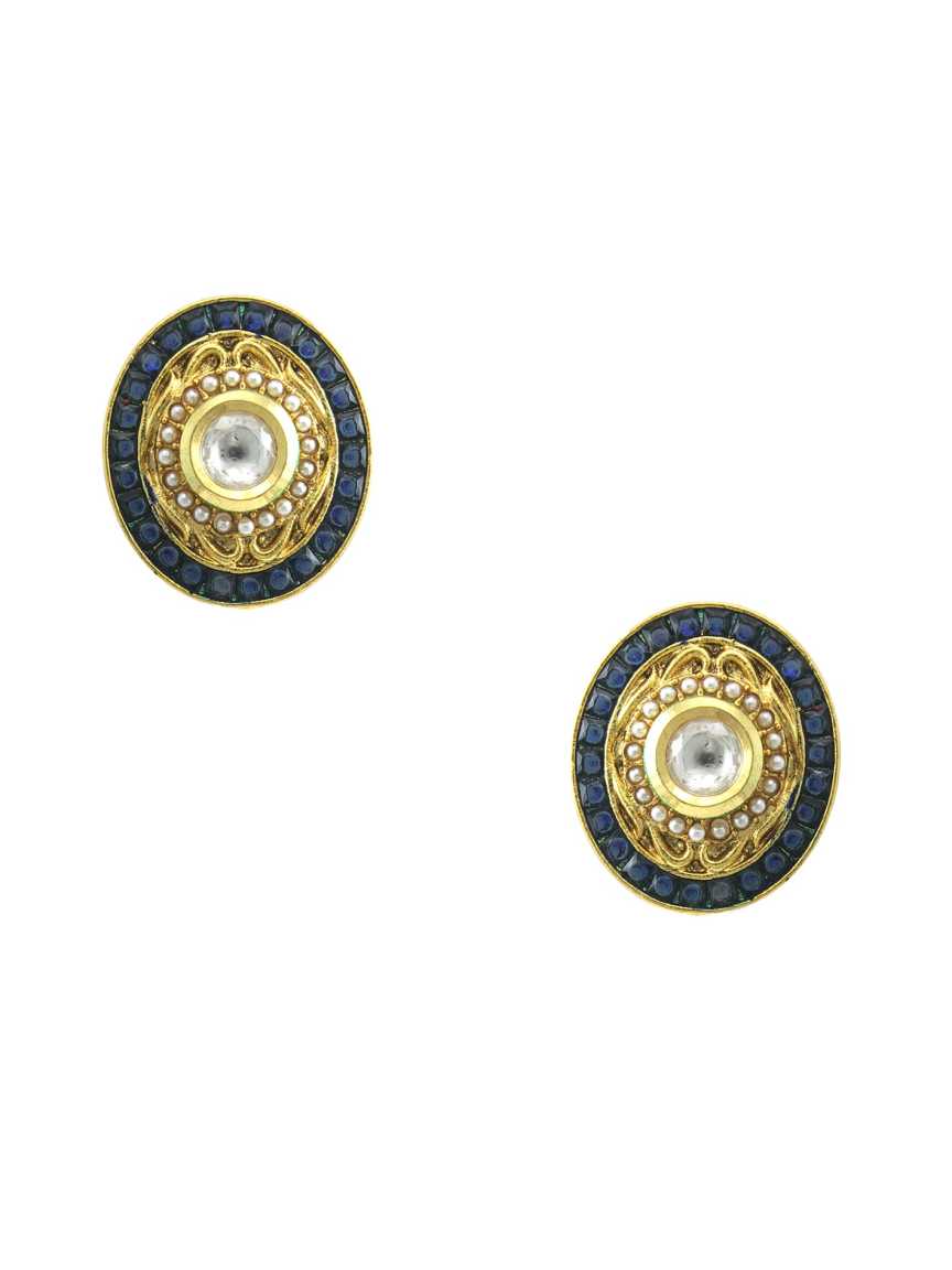 checkered_polki-earring-ERCK13903BLHG