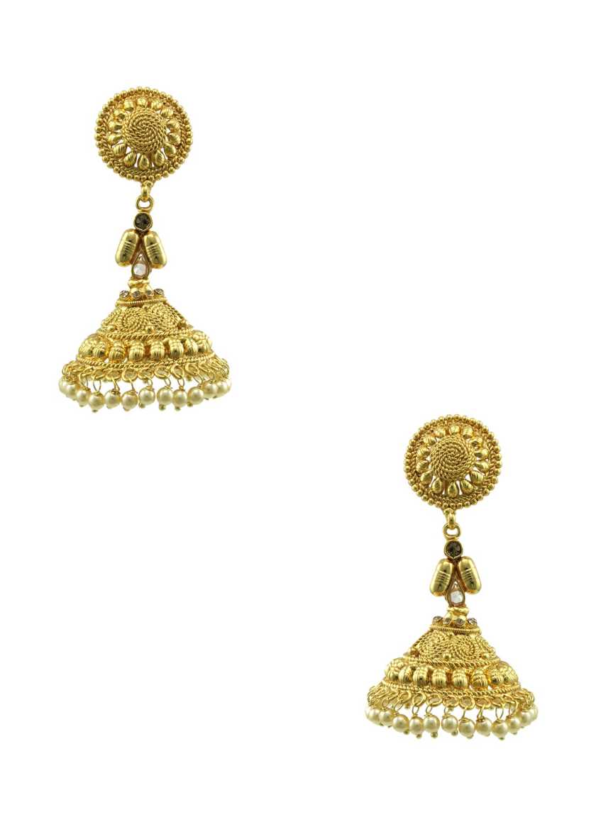 EARRING in CHECKERED POLKI Style | Design - 13939
